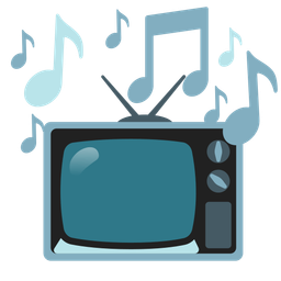 television and musical notes