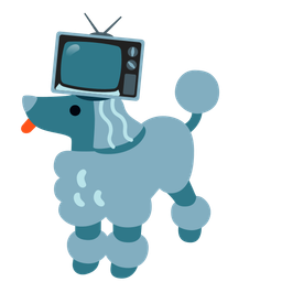 television and poodle