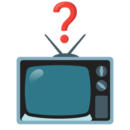 television and red question mark