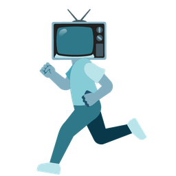 television and running shoe