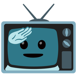 television and saluting face