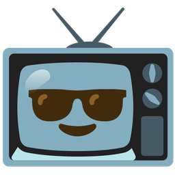 television and smiling face with sunglasses