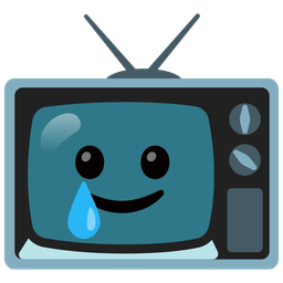 Television and Smiling face with tear