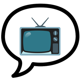 television and speech balloon