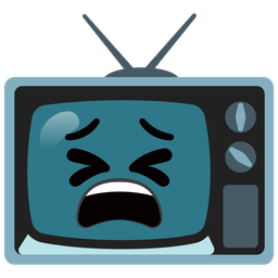 television and tired face