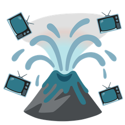 television and volcano