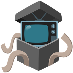 television and wrapped gift