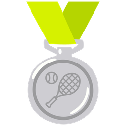 tennis and 2nd place medal