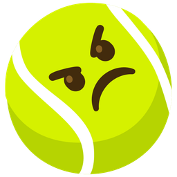 Tennis and Angry face