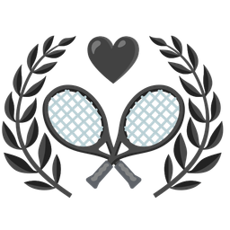 tennis and black heart