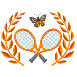 tennis and butterfly