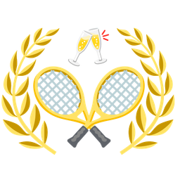 tennis and clinking glasses