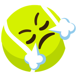 tennis and face with steam from nose