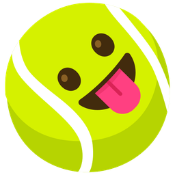 Tennis and Face with tongue