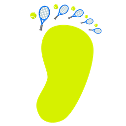 tennis and footprints