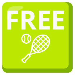 tennis and FREE button