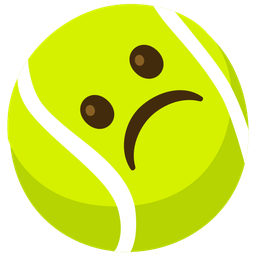 tennis and frowning face