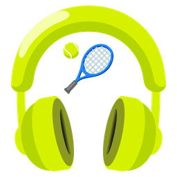 tennis and headphone