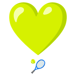 tennis and heart exclamation