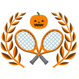 tennis and jack-o-lantern