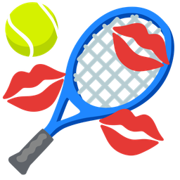 tennis and kiss mark