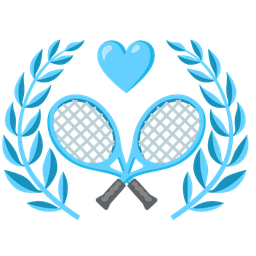 tennis and light blue heart