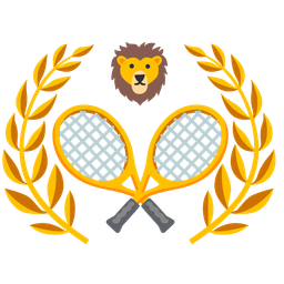 tennis and lion