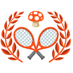 tennis and mushroom