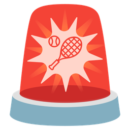 tennis and police car light