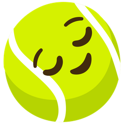 Tennis and Relieved face