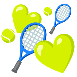 tennis and revolving hearts