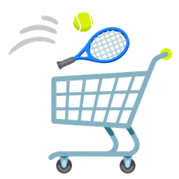 tennis and shopping cart