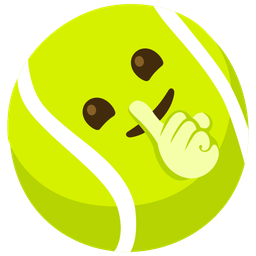 tennis and shushing face