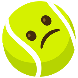 tennis and slightly frowning face