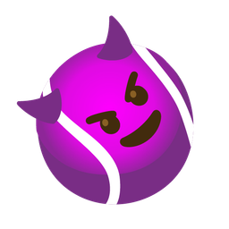 tennis and smiling face with horns
