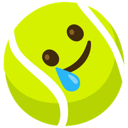 Tennis and Smiling face with tear