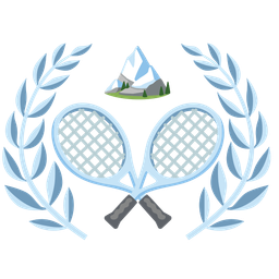 tennis and snow-capped mountain