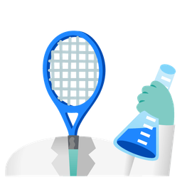 tennis and test tube