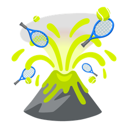 tennis and volcano