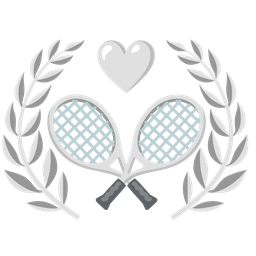 tennis and white heart