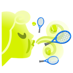 tennis and wind face