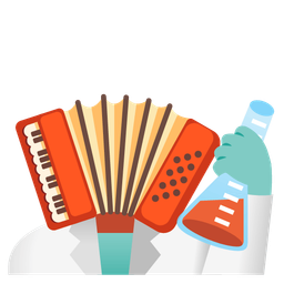 test tube and accordion