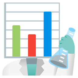 test tube and bar chart