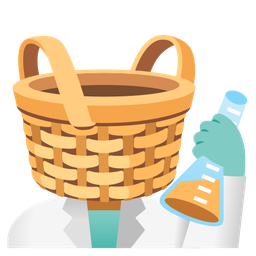 test tube and basket