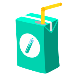 test tube and beverage box