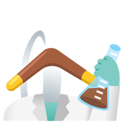 test tube and boomerang