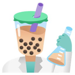 test tube and bubble tea