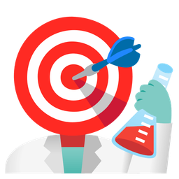 test tube and bullseye