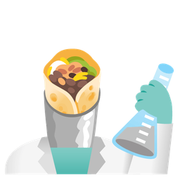 test tube and burrito