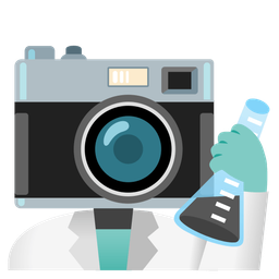 test tube and camera